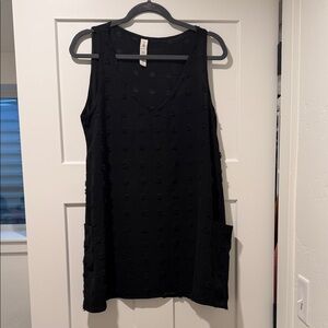 Black Textured Mini Dress